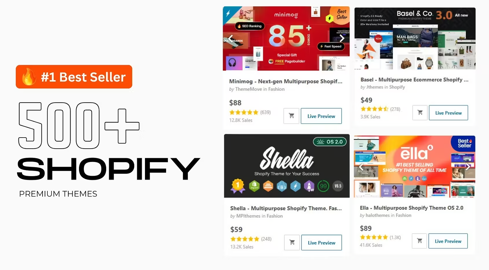 Collection of Premium Shopify Templates